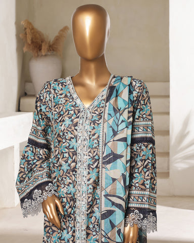 Luxury Three Piece | PrintKari Embroidery| Premium Lawn
