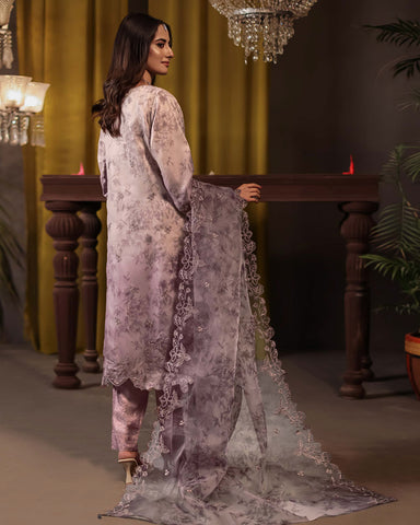 Three Piece Formals | Festive Embroidered - Jahira | Premium Organza