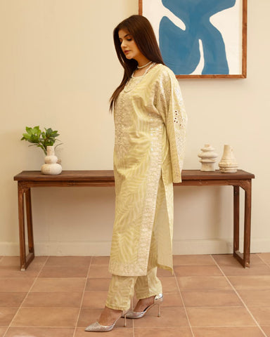 Designer Embroidered Three Piece | Elegant Style | Luxury Winter Cotton