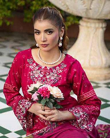 Designer Three Piece | Embroidered - Zouq 2 | Luxury Dhanak