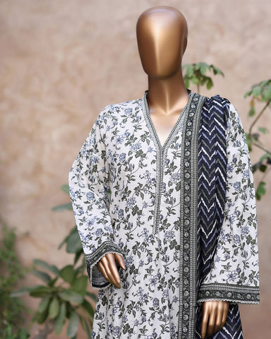 Printed Three Piece | Designer | Premium Khaddar