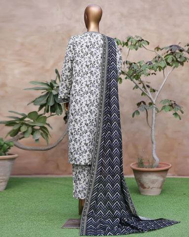 Printed Three Piece | Designer | Premium Khaddar