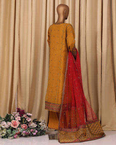 Formal Three Piece | Embroidered Festive-Falsafa | Premium Organza