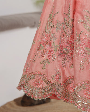 Three Piece | Fancy Embroidered Frock | Premium Jacquard