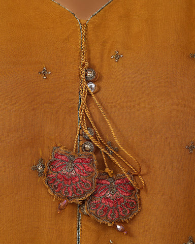 Formal Three Piece | Embroidered Festive-Falsafa | Premium Organza