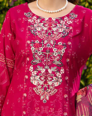 Designer Three Piece | Embroidered - Zouq 2 | Luxury Dhanak