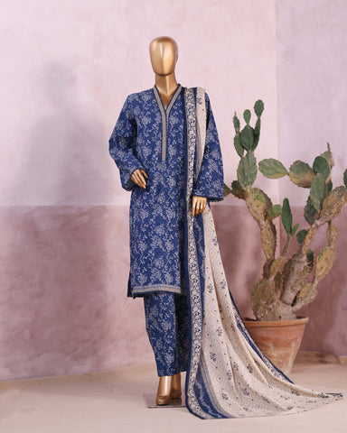 Printed Three Piece | Designer | Premium Khaddar