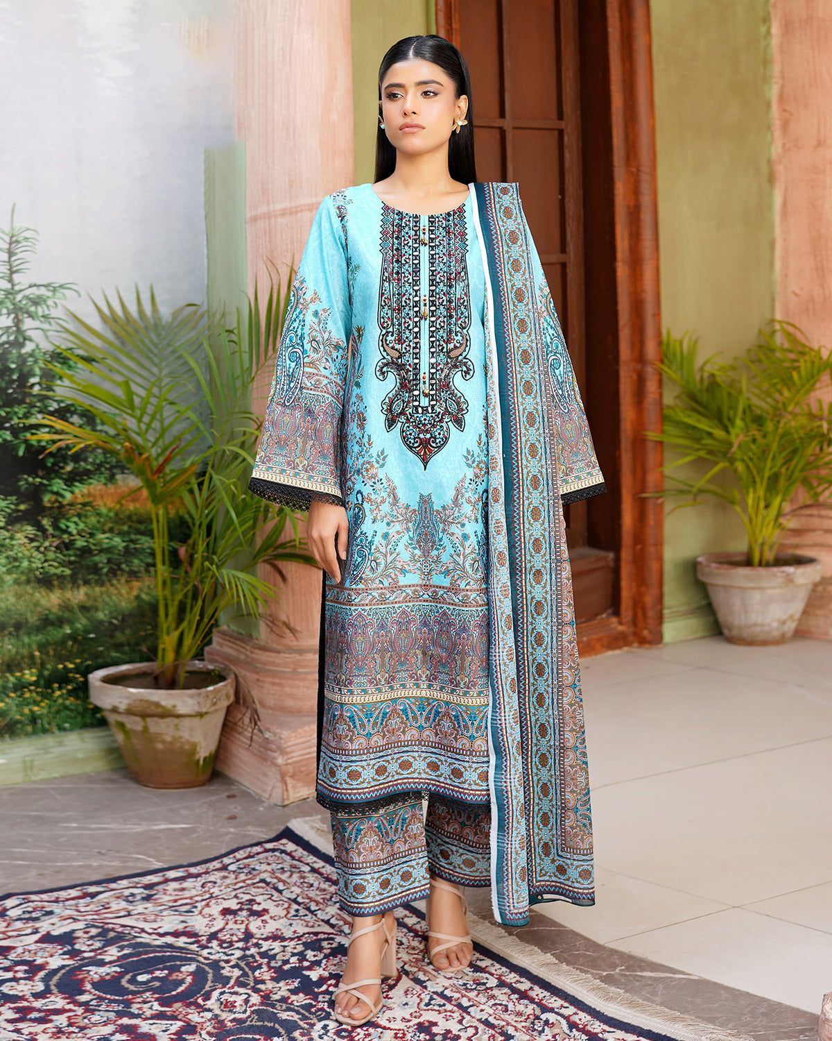 Embroidered Three Piece | Neck Patched Vol-IV | Premium Luxury Lawn