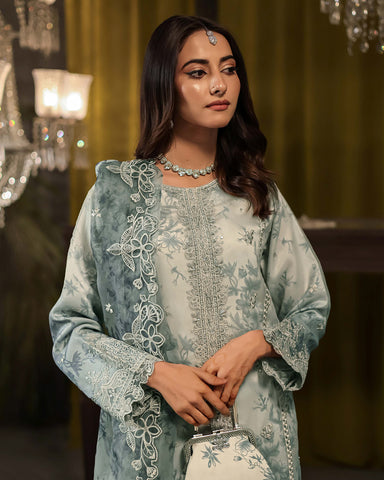 Three Piece Formals | Festive Embroidered - Jahira | Premium Organza