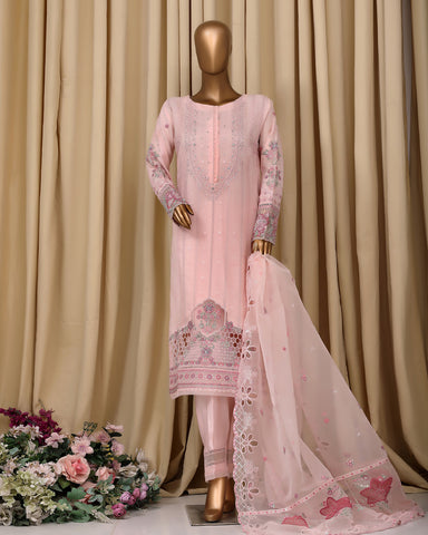 Formal Three Piece | Embroidered Festive-Falsafa | Premium Organza