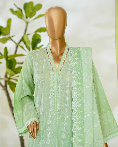 Three Piece Formals | Embroidered - White & White - Eid Special | Premium Lawn