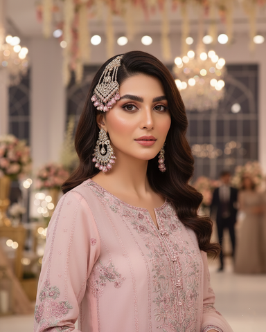 Formal Three Piece | Embroidered Festive-Falsafa | Premium Organza