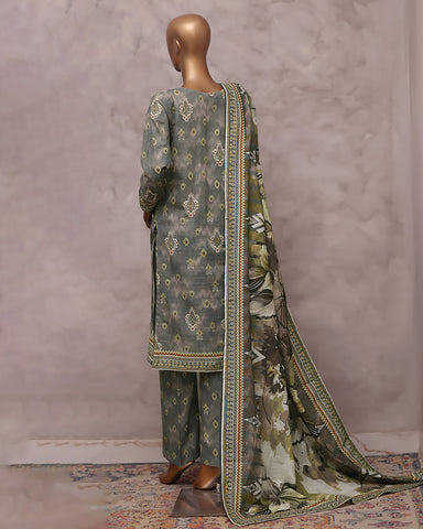 Digital Printed Three Piece | Designer "Hamna" | Soft Khaddar