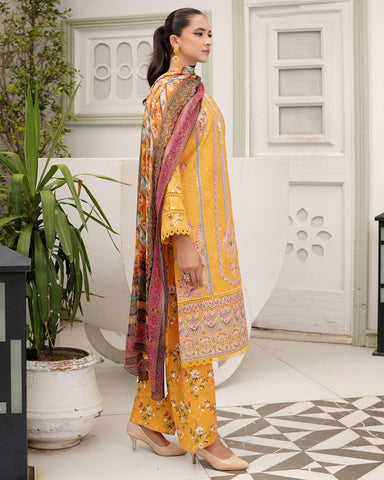 Designer Three Piece | Digital Printed Embroidered | Premium Khaddar