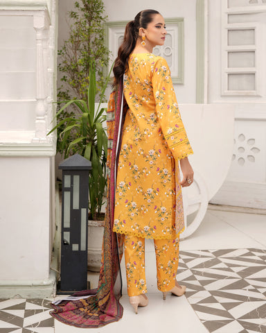 Designer Three Piece | Digital Printed Embroidered | Premium Khaddar