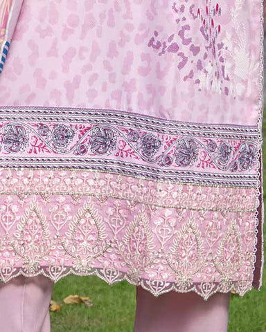 Designer Three Piece | Embroidered - Zouq 2 | Luxury Dhanak