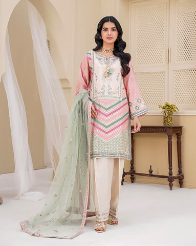 Zahra - Embroidered - Raw Silk