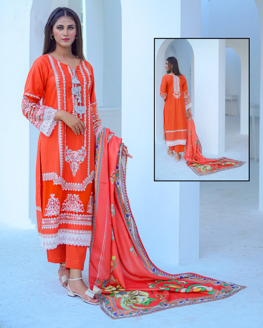 Three Piece | Luxury Embroidered | Formal Cum Casual | Khaddar