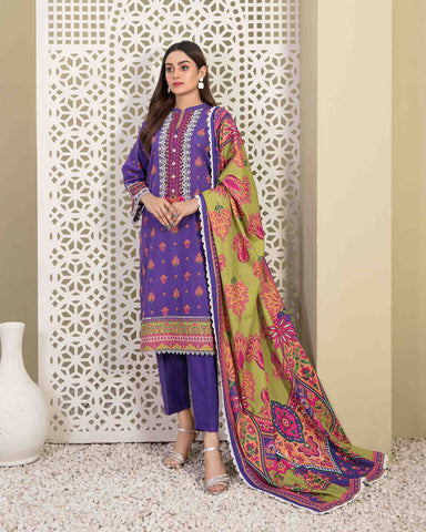 Designer Three Piece | Digital Printed | Embroidered | Khaddar