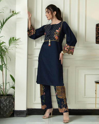 Designer Two Pieces | Embroidered | Flappers | Khaddar