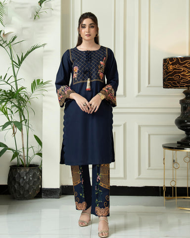 Designer Two Pieces | Embroidered | Flappers | Khaddar