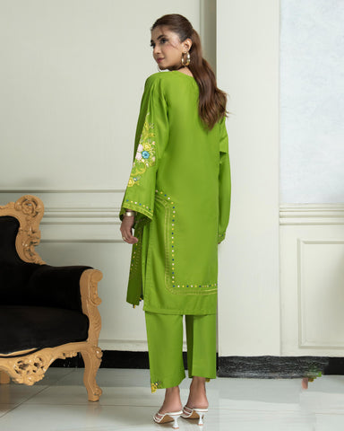 Designer Two Pieces | Embroidered | Trousers | Khaddar