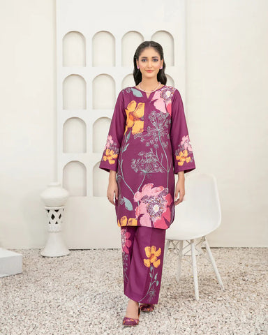 Two Piece | Digital Printed | Complimentary Khussa | Coord Sets | Pashmina Twill