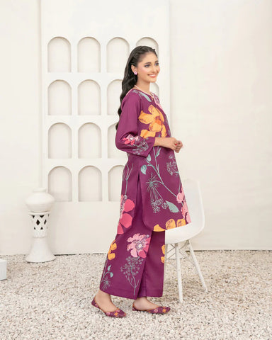 Two Piece | Digital Printed | Complimentary Khussa | Coord Sets | Pashmina Twill