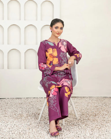 Two Piece | Digital Printed | Complimentary Khussa | Coord Sets | Pashmina Twill