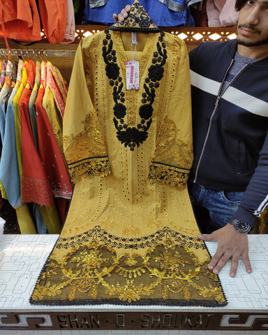 Designer Embroidered Three Piece | Jal Parri | Khaddar