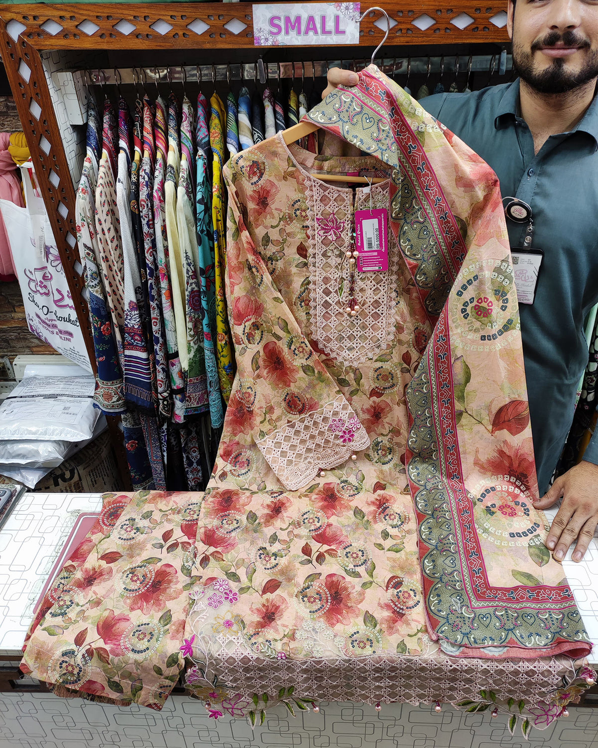 Designer Three Pieces | Printed Embroidered | Voile Lawn