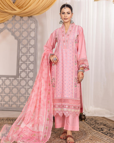 Designer Three Pieces | All Over Schiffli Embroidered | Airjet Lawn