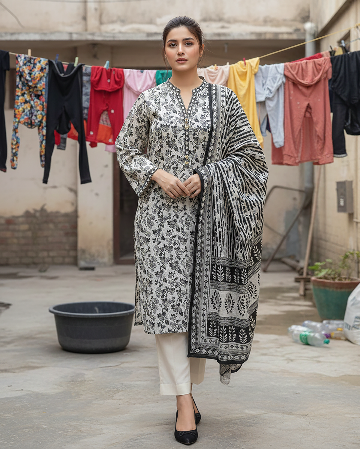 Printed Three Piece | Designer | Premium Khaddar