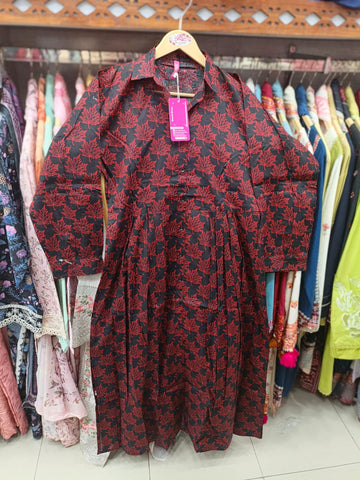 Designer Long Maxis | Printed Floral - Hania Series | Premium Lawn