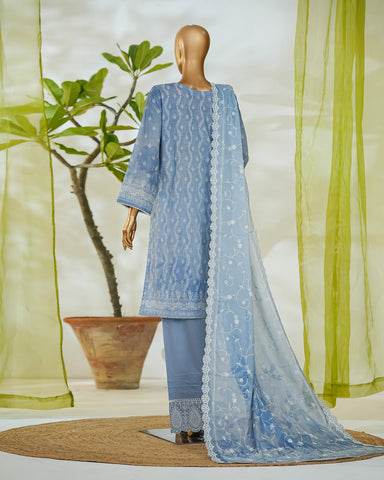 Three Piece Formals | Embroidered - White & White - Eid Special | Premium Lawn
