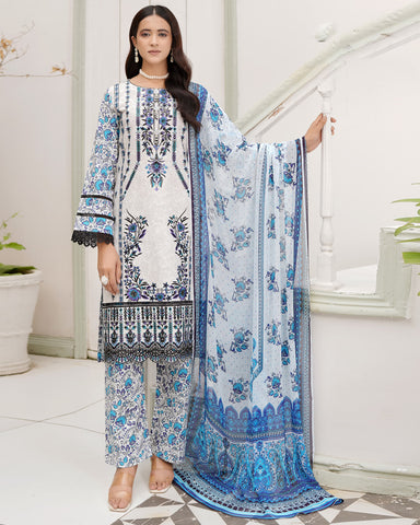 Designer Three Piece | Digital Printed Embroidered | Premium Khaddar