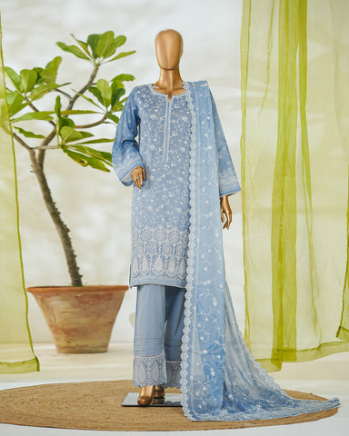 Three Piece Formals | Embroidered - White & White - Eid Special | Premium Lawn