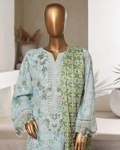 Luxury Three Piece | PrintKari Embroidery| Premium Lawn