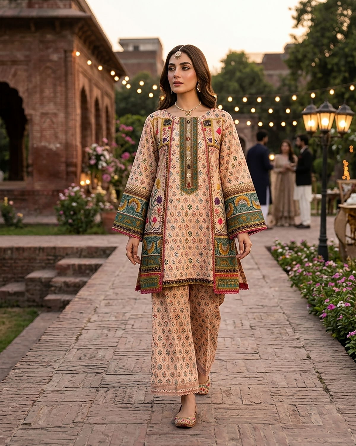 Designer Two Piece | Printed Co-Ord Set - Alyssa Gown | Premium Lawn