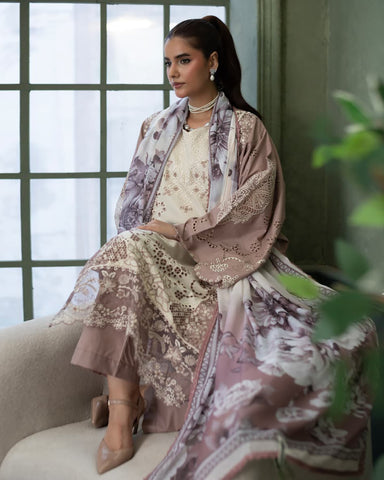 Designer Three Piece | Embroidered - Double Head | Premium Lawn