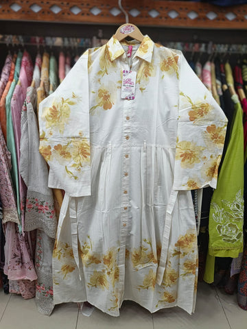 Designer Long Maxis | Printed Floral - Hania Series | Premium Lawn