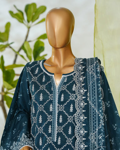 Three Piece Formals | Embroidered - White & White - Eid Special | Premium Lawn
