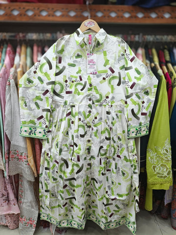 Designer Long Maxis | Printed Floral - Hania Series | Premium Lawn