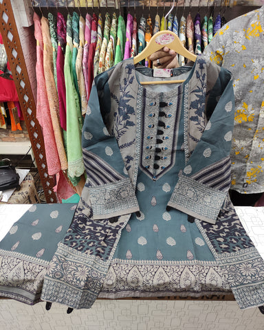 Designer Two Piece | Printed Co-Ord Set - Alyssa Gown | Premium Lawn
