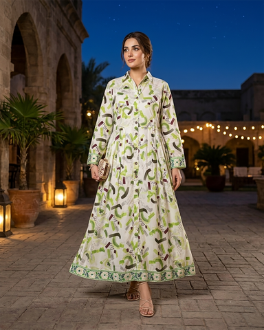 Designer Long Maxis | Printed Floral - Hania Series | Premium Lawn