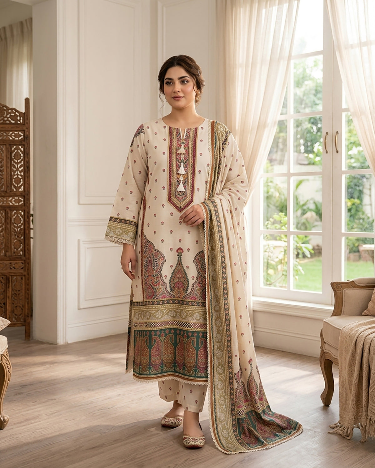 Mahira - Embroidered - Premium Khaddar