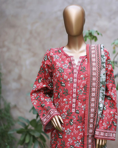 Printed Three Piece | Designer | Premium Khaddar