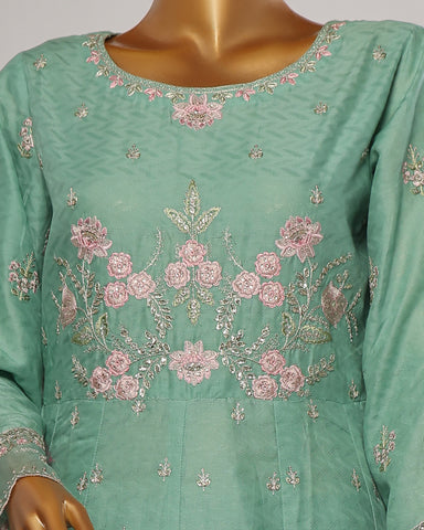 Three Piece | Fancy Embroidered Frock | Premium Jacquard