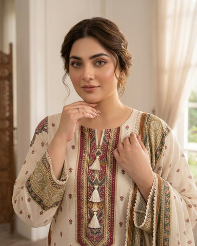 Mahira - Embroidered - Premium Khaddar