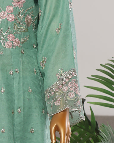 Three Piece | Fancy Embroidered Frock | Premium Jacquard